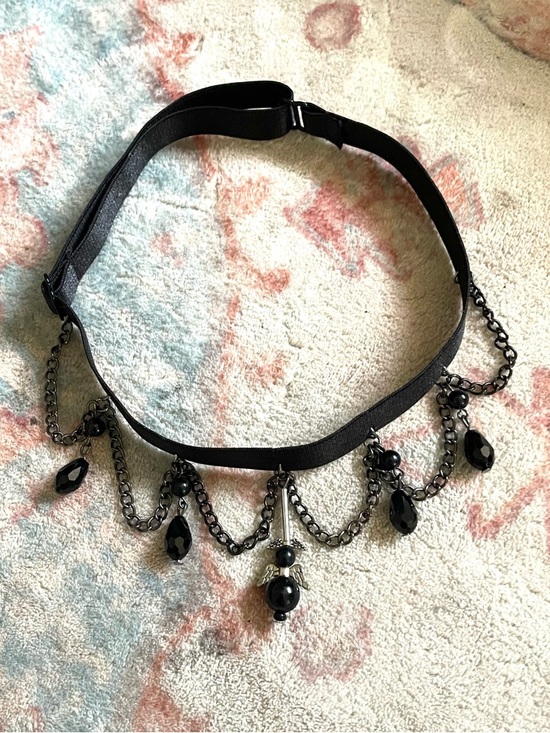 Jewelry - Black Beaded Gothic Choker Necklace